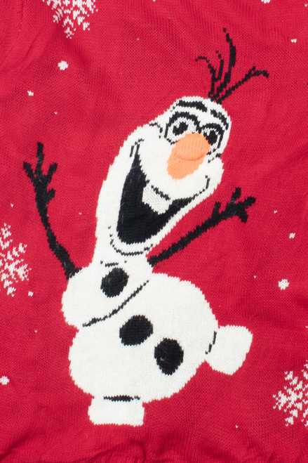 Recycled Olaf Snowman Ugly Christmas Pullover 61696