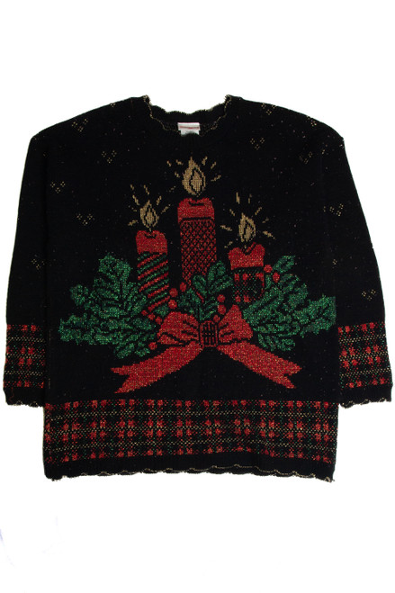 Vintage Black Ugly Christmas Sweater 62735