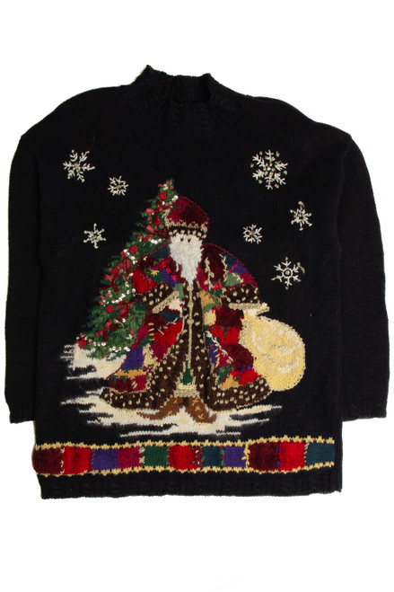 Vintage Black Ugly Christmas Sweater 62738