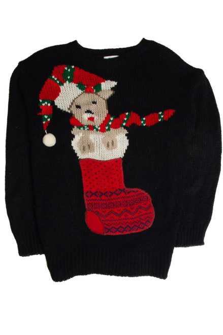 Vintage Black Ugly Christmas Sweater 62762