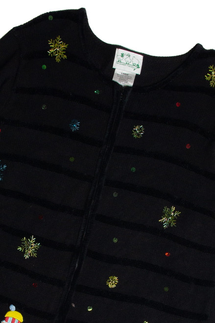 Vintage Black Ugly Christmas Cardigan 62771