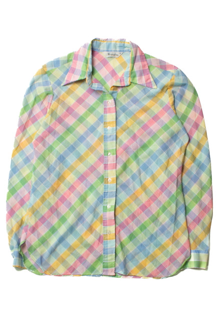 Vintage Wrangler Multi Pastel Button Up Shirt (1970s)