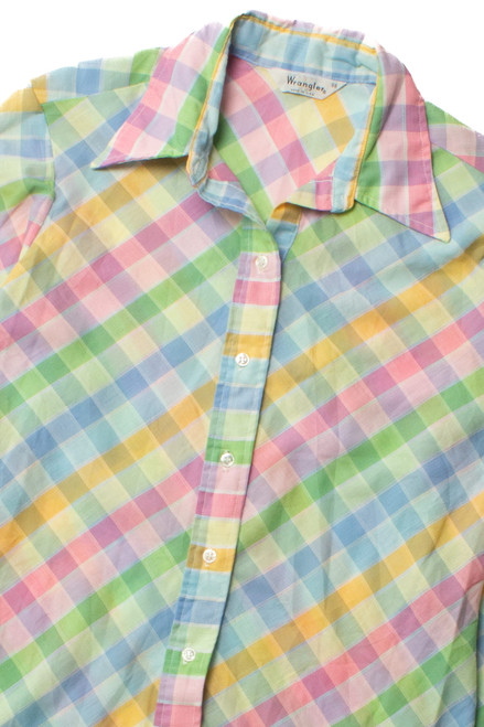 Vintage Wrangler Multi Pastel Button Up Shirt (1970s)