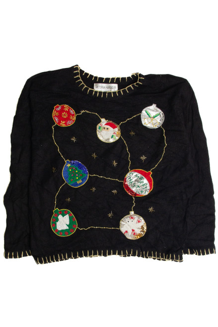 Vintage Black Ugly Christmas Sweater 62795