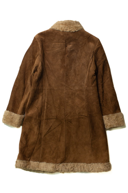 Vintage Guess Leather & Faux Fur Coat