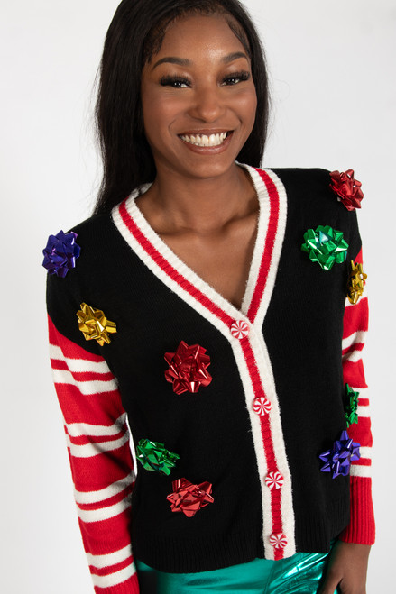 Present Bows Christmas Cardigan