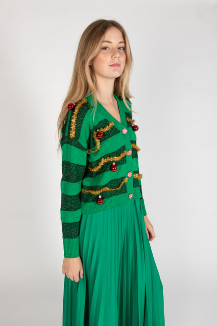 Trim The Tree Christmas Cardigan