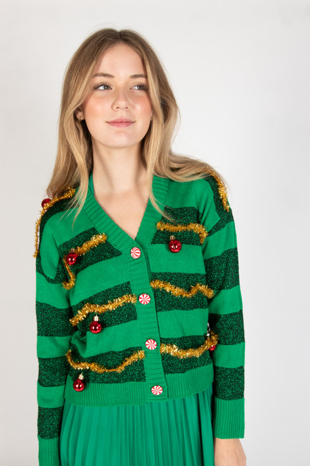 Trim The Tree Christmas Cardigan