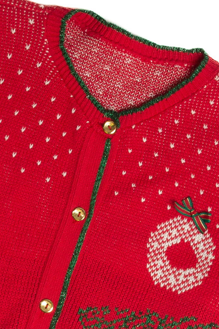 Vintage Red Ugly Christmas Cardigan 62821