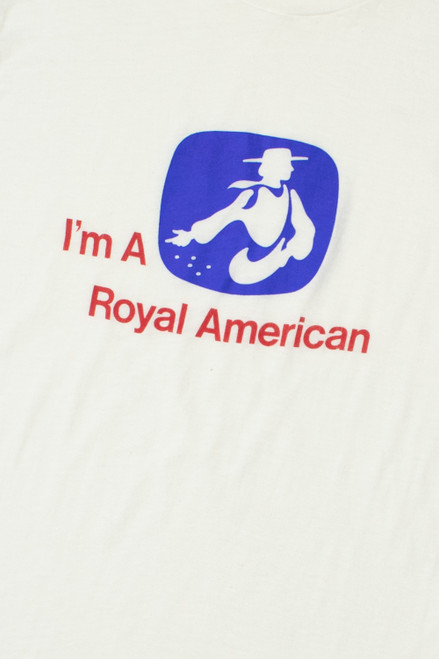 Vintage 1980's "I'm A Royal American" Single Stitch T-Shirt