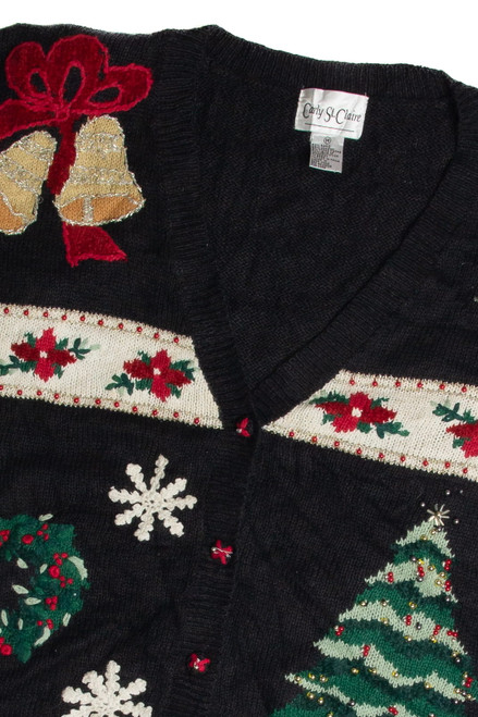 Vintage Black Ugly Christmas Cardigan 62868