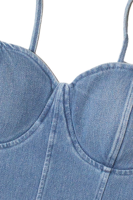 Denim Bustier Top