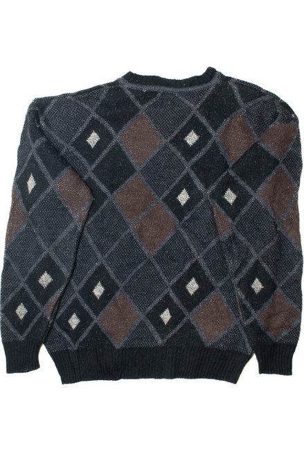 Vintage Neutral Diamond Knit Cambridge Classics 80s Sweater