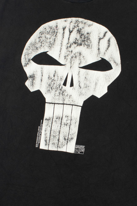 Vintage Marvel Punisher Logo Single Stitch T-Shirt (1990s)