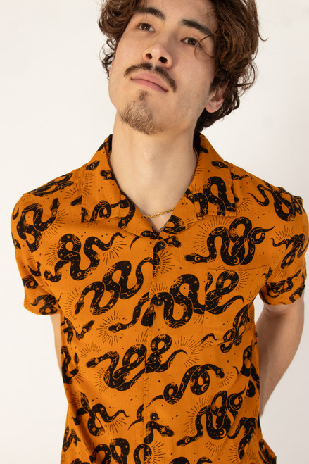 Celestial Snake Button Up Shirt