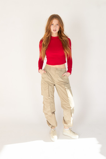 Rose Taupe Parachute Pants