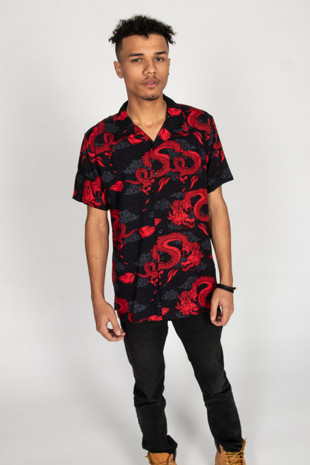 Y2K Red Dragon Shirt