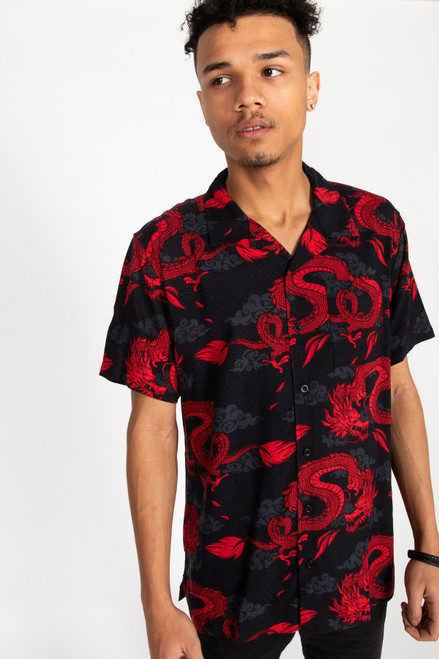 Y2K Red Dragon Shirt