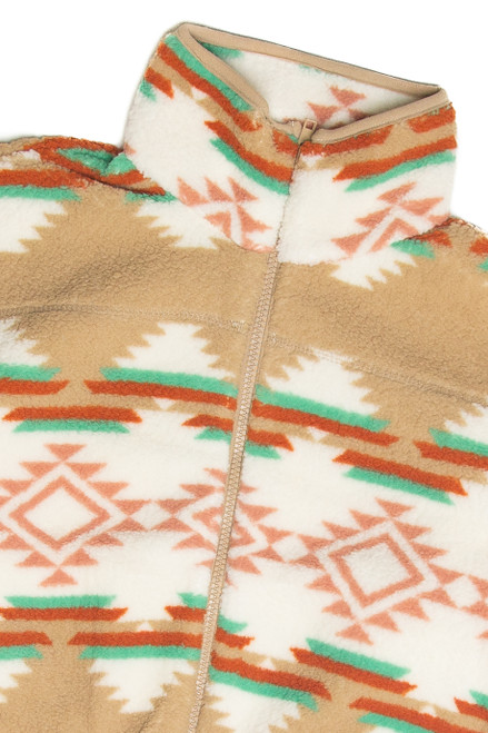 Khaki Printed Sherpa