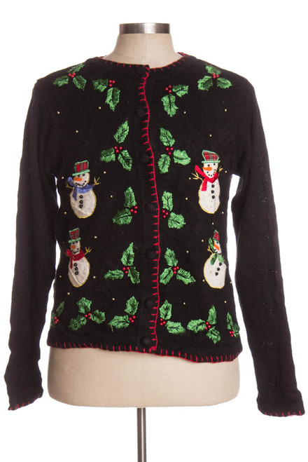 Black Ugly Christmas Cardigan 35793