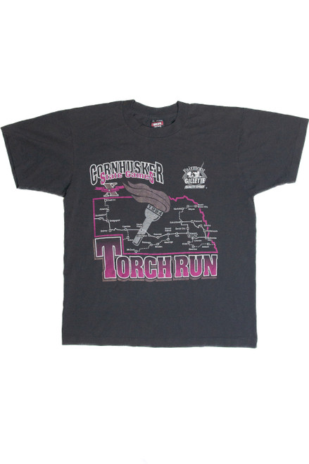 Vintage Nebraska Cornhuskers 1994 Torch Run T-Shirt