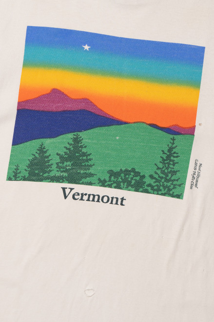 Recycled "Vermont" Gradient Sunset Landscape T-Shirt (2009)