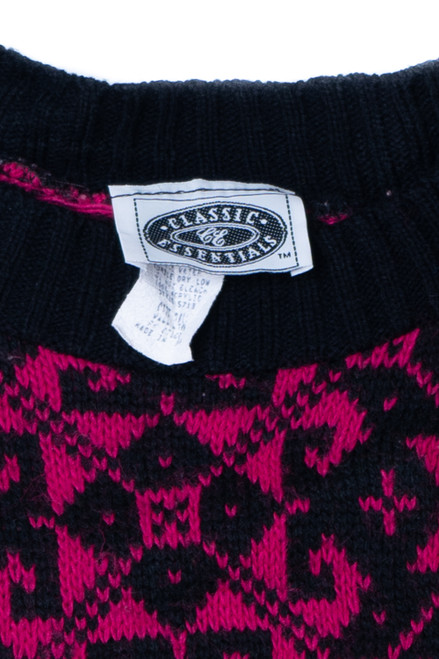 Vintage Hot Pink Classic Essentials 80s Sweater