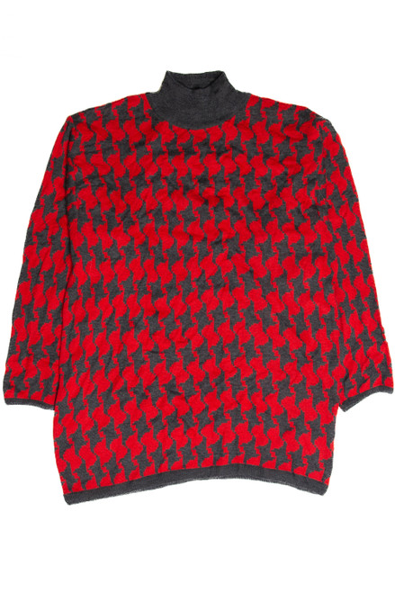 Recycled Red 80s Style Sweater