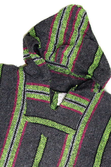 Recycled Green And Pink Baja Hoodie 2853