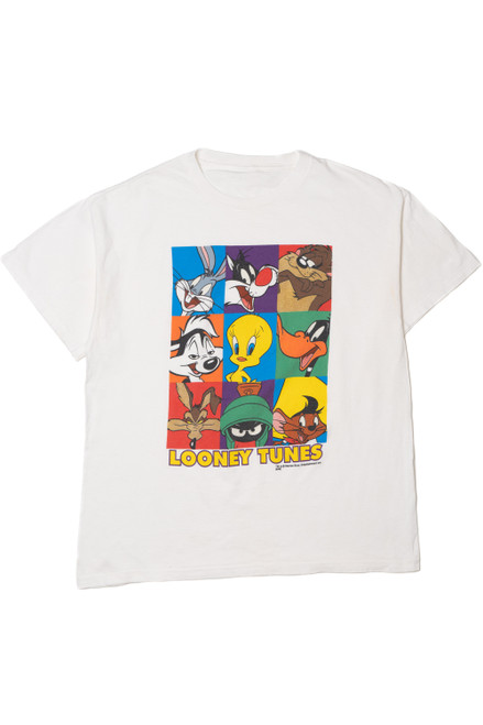 Vintage Looney Tunes Character Grid Bugs Bunny Taz & More T-Shirt