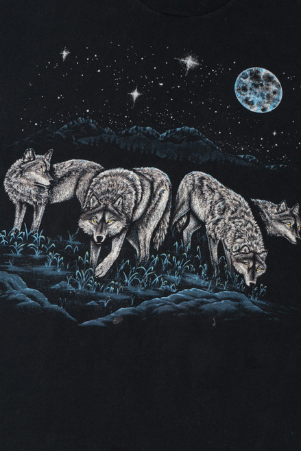 Vintage Wolf Pack Under The Moon T-Shirt