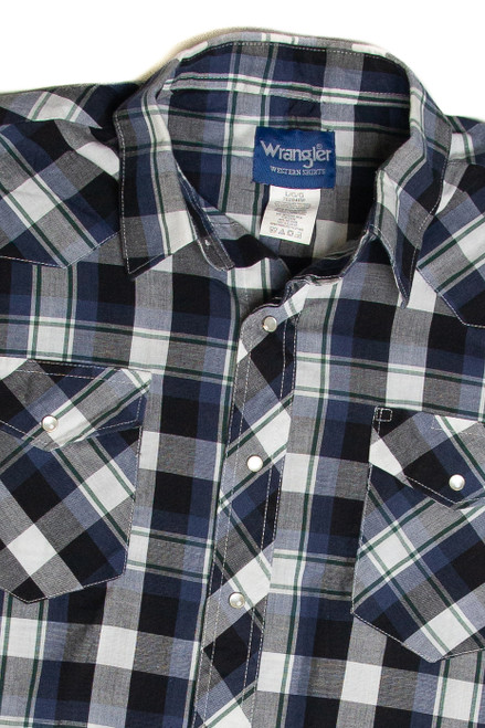 Recycled Blue Wrangler Button Up Shirt 1079