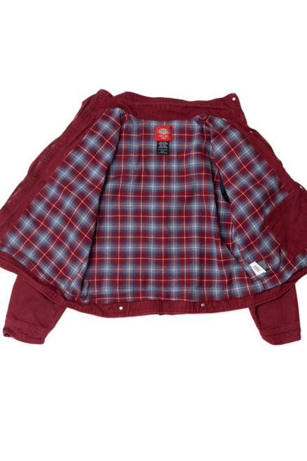 Red Plaid Long Sleeve Shirt with Denim Jacket Outfits For Men (20 ideas &  outfits) | Lookastic