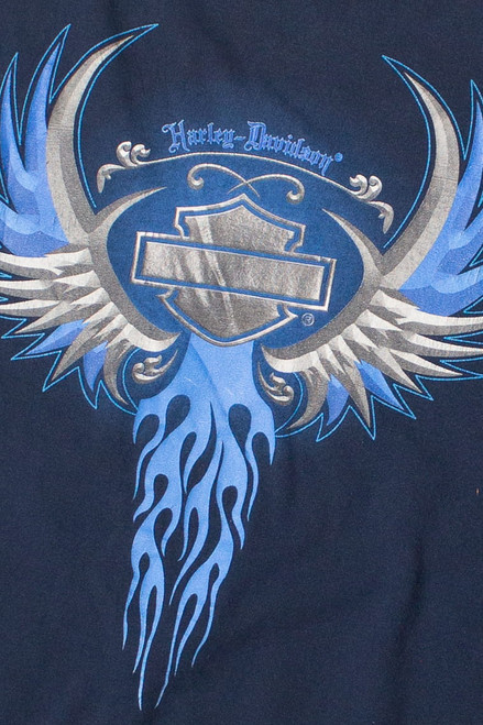Cancun Mexico Flame Logo Harley Davidson T-Shirt