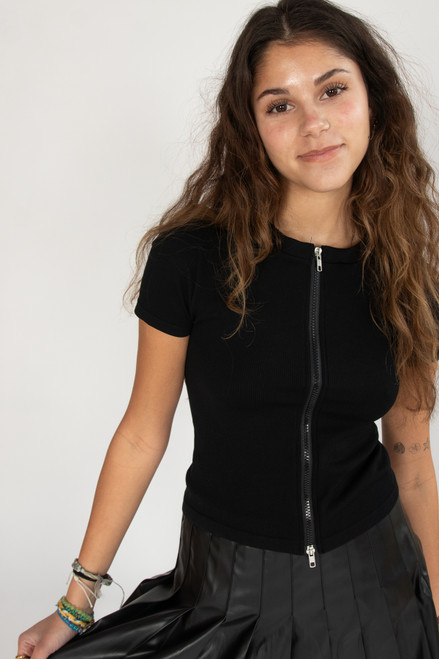 Seamless Zip Up Tee