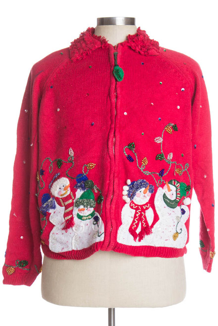 Red Ugly Christmas Cardigan 39085