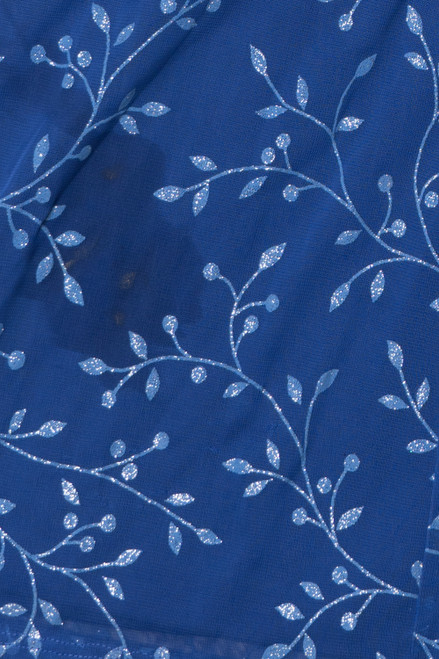 Vintage Blue Shimmer Print Mini Dress