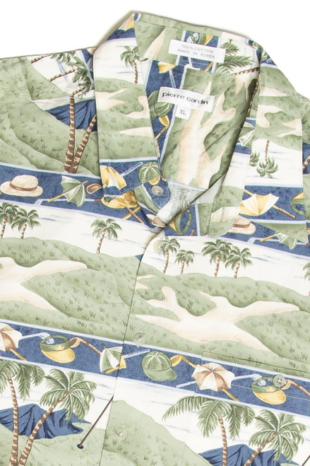 Vintage Pierre Cardin Landscape Hawaiian Shirt