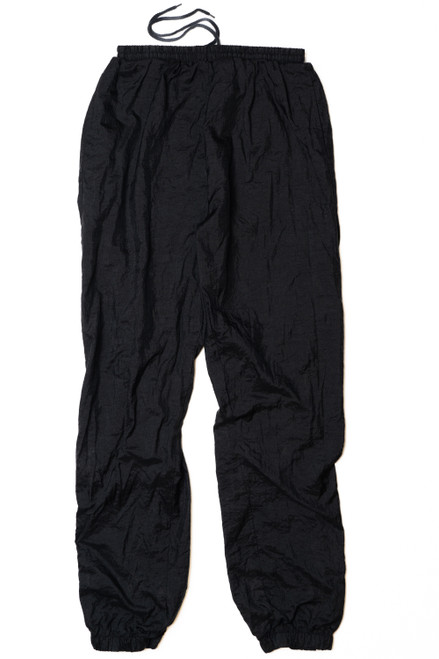 Vintage Black Nylon Ankle Zip Pro Spirit Track Pants