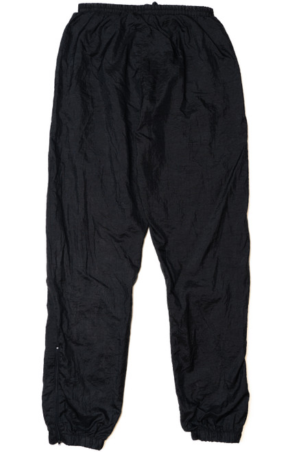 Vintage Black Nylon Ankle Zip Pro Spirit Track Pants