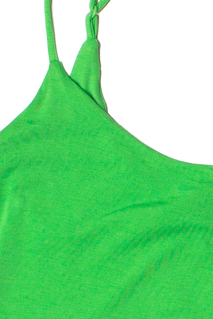 Bright Green Double Layer Cami Mini Dress