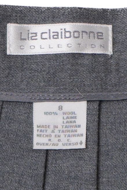 Vintage Liz Claiborne Pleated Wool Skirt