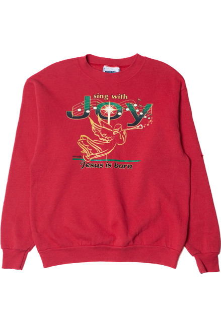 Vintage 2000 "Sing With Joy Jesus Is Born" Sweatshirt