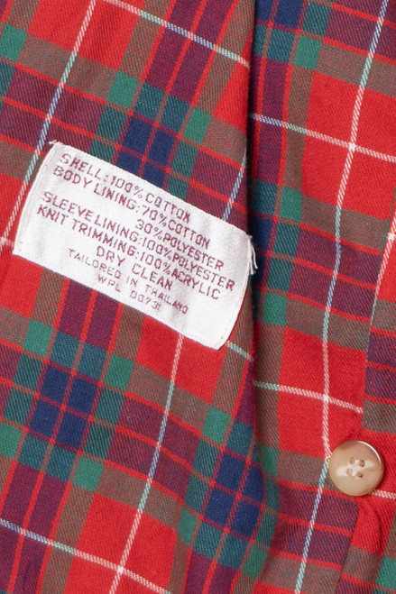 Vintage Baracuta Plaid Lined Lightweight Jacket