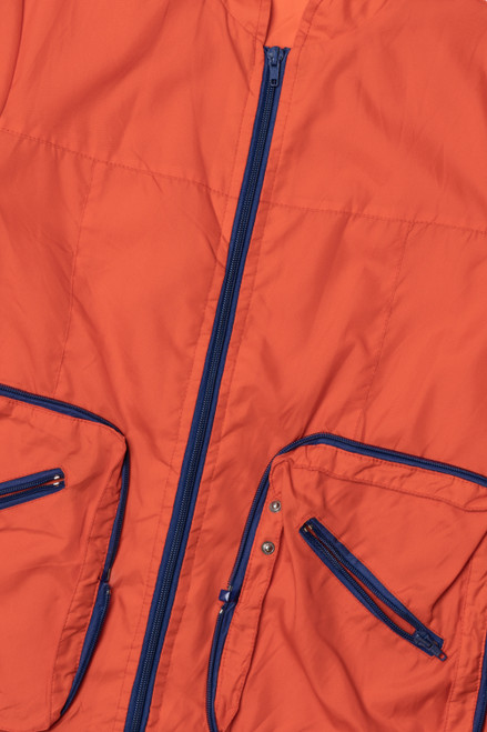 Vintage Orange Nylon Lightweight Jacket