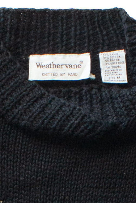 Vintage Weathervane Hand Knit 80s Sweater 4406