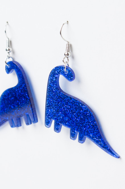 Glitter Dinosaur Earrings