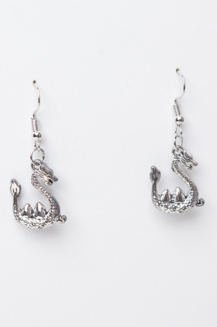 Silver Dragon Earrings