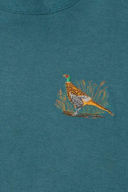 Vintage Pheasant Front/Back Embroidered Sweatshirt