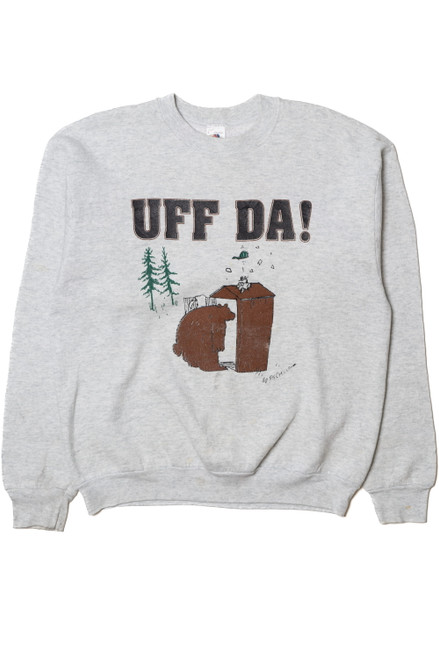 Vintage "Uff Da!" Bear Humor Sweatshirt